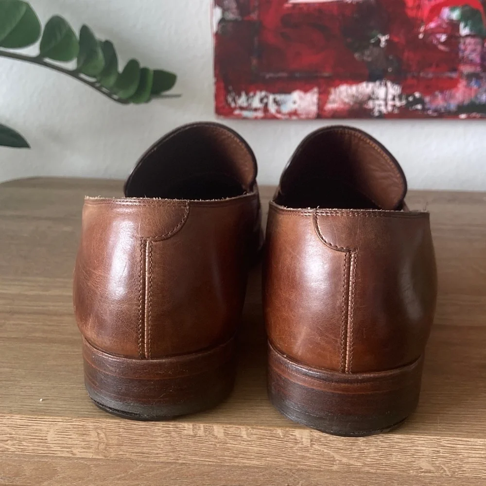 Fratelli Rossetti Men's Tan Leather Slip-Ons - Picture 3 of 7